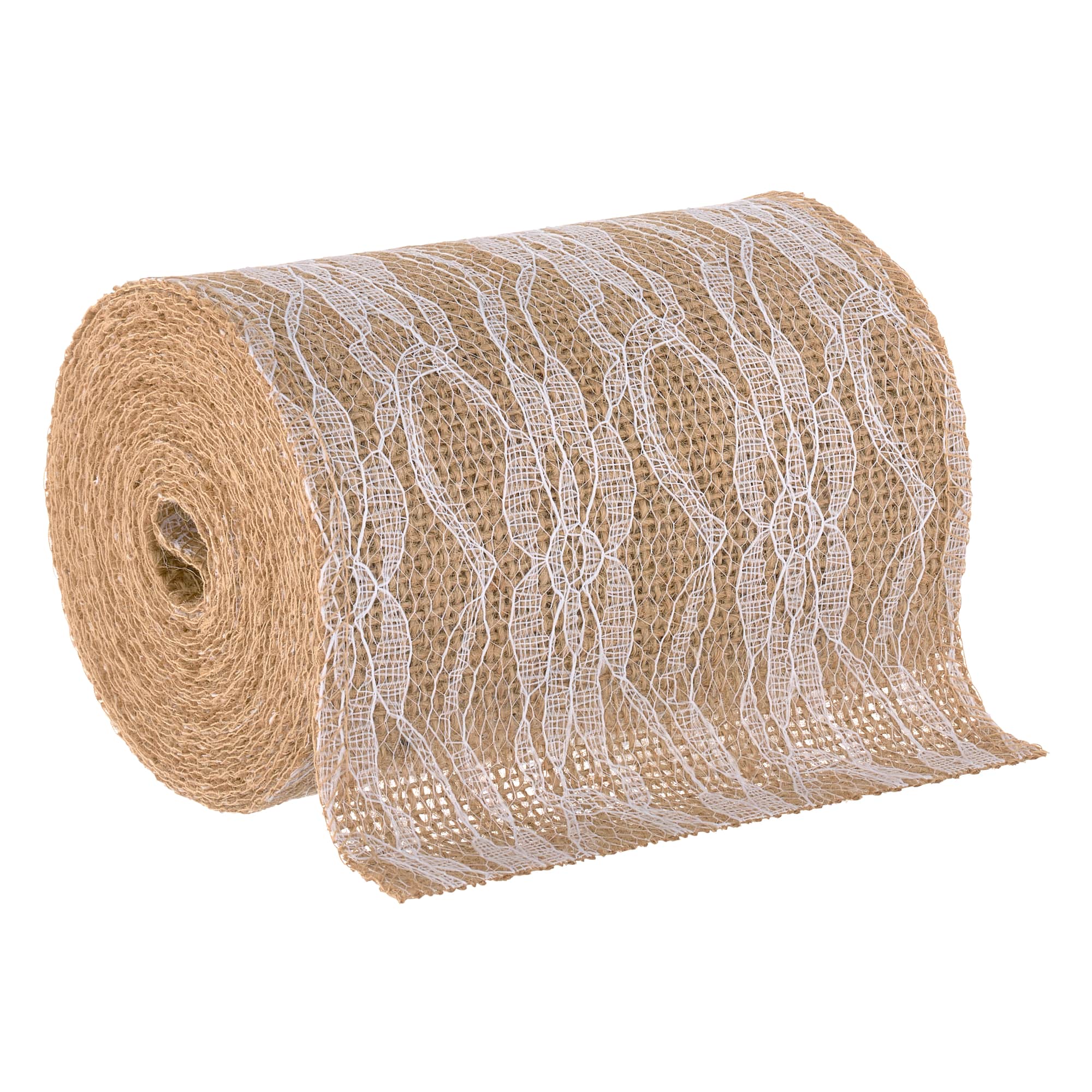 5" x 15ft. Burlap With Lace Overlay by Ashland™
